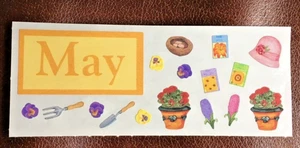 🔥VINTAGE Creative Memories Stickers MONTHS MAY FLOWERS GARDENING NLA NOS * - Picture 1 of 1