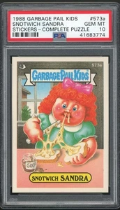 Topps Garbage Pail Kids 14th Series #573a Snotwich Sandra PSA 10 GEM MINT Os14 - Picture 1 of 2