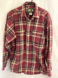 VTG Field & Stream Men's XXL-Tall Flannel Shirt Button Up Red/Brown Plaid Cotton - Picture 1 of 7