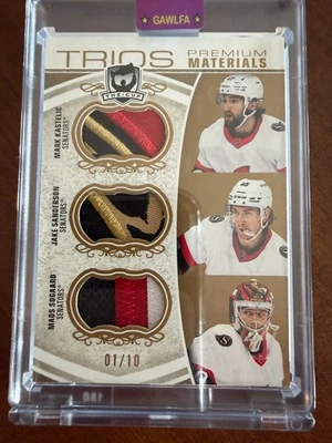 Sanderson Kastelic Sogaard #01/10 TRIOS GOLD PATCHES - 2022-23 The Cup #C3-KSS - Image 1 of 2