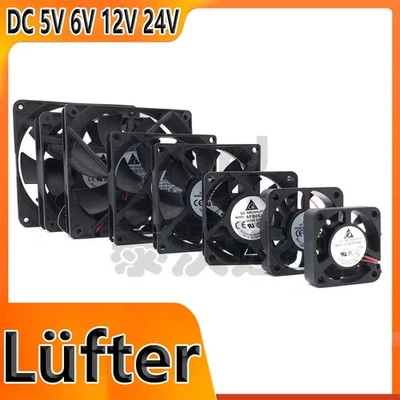 Lüfter 40mm-120mm Gehäuselüfter Radial Silent 5V 12V 24V für PC Computer leise - Bild 1 von 4