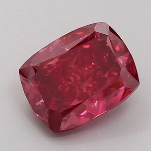 Cushion 3.56 Carat Fancy Vivid Pink VS2 IGI Loose Lab Grown Diamond - Picture 1 of 3