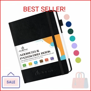 JUBTIC Address book with Alphabetical Tabs, Hardcover Password Keeper and Teleph - Picture 1 of 2