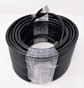 SPACE SHUTTLE-C CAT5E 100' LAN KABEL SCHWARZ, FT2 ETL VERIFIZIERT CSA LL80671 - NEU! - Bild 1 von 1