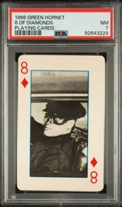 PSA 7 Near MINT Bruce Lee KATO 1966 Green Hornet 8 Of Diamond Playing Card - Picture 1 of 2