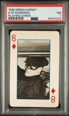 PSA 7 Near MINT Bruce Lee KATO 1966 Green Hornet 8 Of Diamond Playing Card - Image 1 of 2