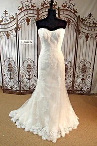 PJ20 MAGGIE SOTTERO JOELLE SZ 12 IVORY $1480 WEDDING GOWN DRESS - Picture 1 of 11