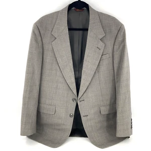 Mens Corbin Suit Tailored Black Gray Herringbone Plaid Jacket Pant Lined EUC - Picture 1 of 13