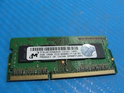 MacBook Pro 15" A1286 2010 MC372LL/A Micron SO-DIMM RAM Memory 2GB PC3-8500S - Image 1 of 3