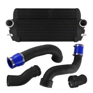 Intercooler w/ Charge Pipe Kit + Boost Pipe For BMW F07 535i 640i 740i N55 Blue - Picture 1 of 10