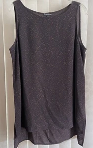 Neu mit Etikett Eileen Fisher Seide bedruckt ärmellos Bateau-Ausschnitt Long Tunika Größe Large $ 248 - Bild 1 von 7