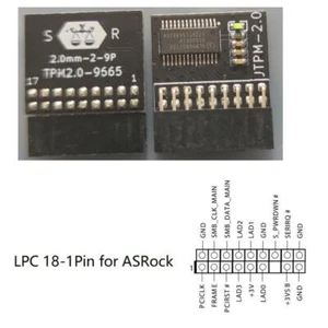 For GIGABYTE GC-TPM2.0_S 2.0 TPM Module (12 Pin 12-1)LPC Trusted Neu TPM2.0 ✨DE - Zdjęcie 1 z 15