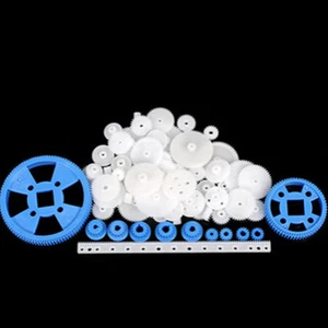 1 kit 69 tipos bolsa de engranajes de motor de plástico 69 piezas engranajes hágalo usted mismo modelo juguete caja de engranajes NUEVO - Imagen 1 de 5