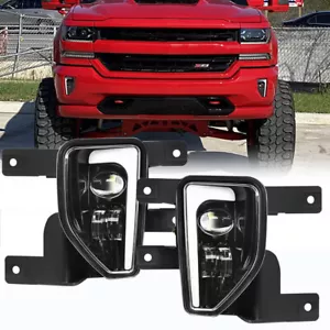 LED Fog Lights Bumper DRL Assembly For Chevy Silverado 1500 2016 2017 2018 Truck - Bild 1 von 11