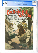 🔥 New Buffalo Bill Weekly #136 (Street & Smith, 1915) CGC VF 7.5 Off White to W
