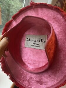 original vintage 1950s Christian Dior pink hat