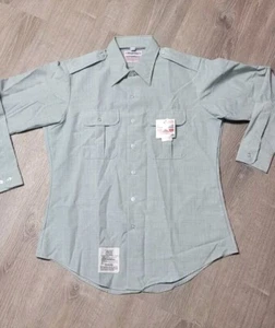 Propper Mens Army Green Tactical Duty Uniform Long Sleeve Button Up 17x34 - Picture 1 of 15