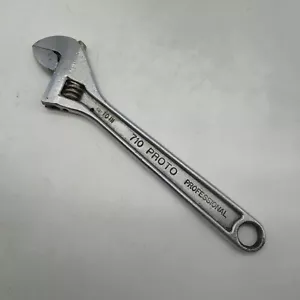 Llave media luna ajustable Proto Professional 710 - 10" de colección herramienta hecha en EE. UU. - Imagen 1 de 10