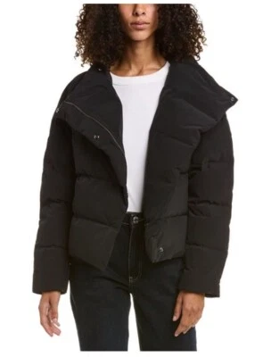 *NUEVO CON ETIQUETAS* Chaqueta acolchada Theory Offset en papel negro nailon, talla L Foto 1 de 4