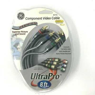 GE Component Video Cable 82735 Ultra Pro 8 Feet Color Coded Premium - Image 1 of 3
