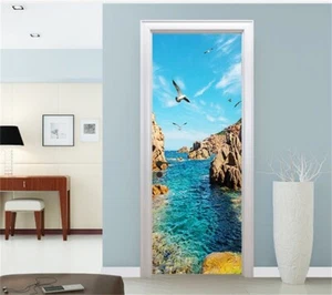 3D Alte Meeresfelsen H3825 Tür Wandmalerei Wandaufkleber Aufkleber Erin 2023 - Picture 1 of 11