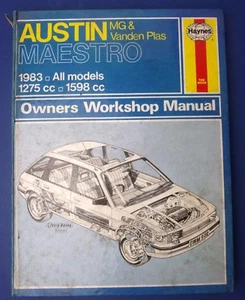 Haynes Owners Workshop Manual Austin MG & VP Maestro 1983 1275 - 1598cc (1712) - Picture 1 of 1