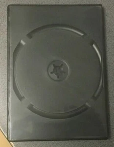 New 5 x Black DVD Storage Cases With Insert Clips & Cellophane For Artwork - Afbeelding 1 van 6