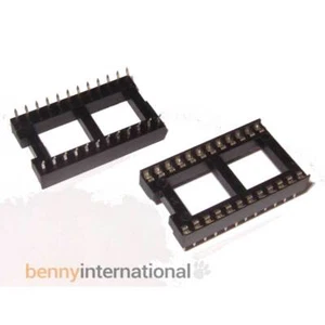 24 Pin 0.6" DIL IC SOCKET - PCB DIP Connector 2.54mm Lead Pitch - Picture 1 of 1