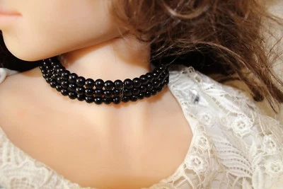 MY GUILTY PLEASURE Red Pink Black Pearl Bondage collars restraint made with high tensile steel lock