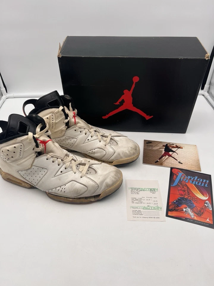 RARO 1991 NIKE AIR JORDAN 6 BLANCO INFRARROJO OG talla 12 con caja original, recibo, papeles Foto 1 de 4