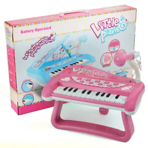 22 Keys Kids Toy Piano Keyboard Musical Instruments With Lights Music Microphone - Picture 1 of 10