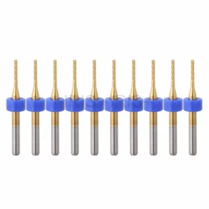 10Pcs 1/8" 1.5mm Titanium Left-hand PCB Mill Cutter End Mill Milling Cutter - Picture 1 of 5