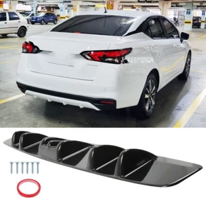 7 Fins Rear Diffuser Bumper Spoiler Lip Body Kits For Nissan Versa 2007-2024 - Picture 1 of 10