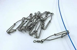 Decoy Long Line Clips Stainless Steel Pack of 10-3" with 2/0 Swivel NEW - Picture 1 of 12