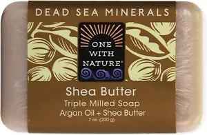 One With Nature Dead Sea Mineral Bar Soap w/ Shea Butter 7 oz Pack of 6 - Picture 1 of 4
