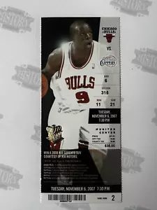 2007 Joakim Noah NBA Debut Ticket 11.6.07 Los Angeles Clippers at Chicago Bulls - Bild 1 von 2
