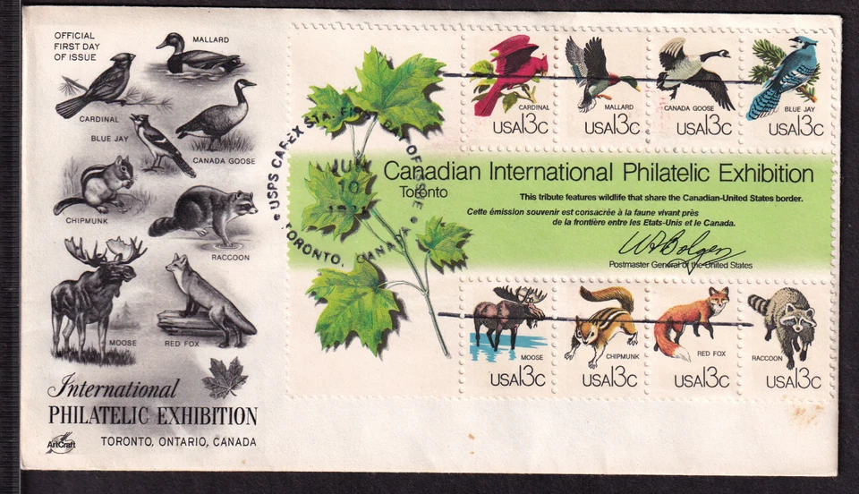 1978 CAPEX Canada Exhibition Sc 1757 FDC souvenir sheet of 8 ArtCraft cachet - Image 1 of 1