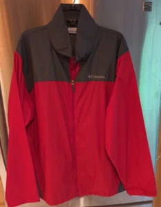 Colombia Glennaker Lake Rain Jacket Red & Gray Medium NWT - Picture 1 of 8