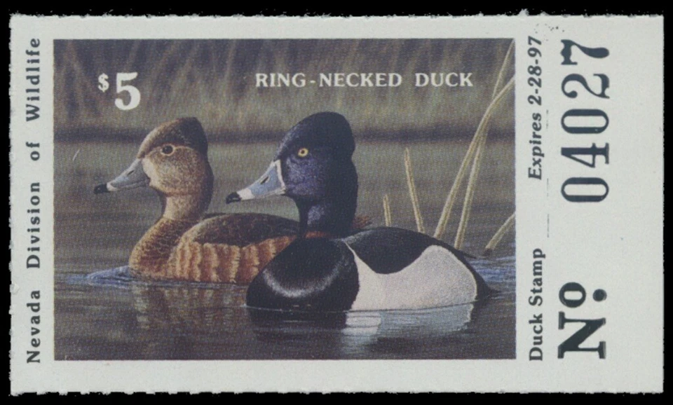 1996  Nevada State Duck Stamp Mint Never Hinged. Original Gum  - Image 1 of 1