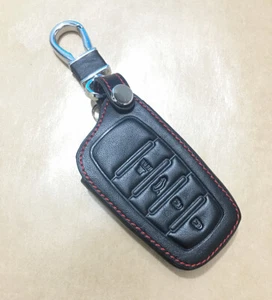 Fit Toyota LAND CRUISER Venza Tundra 4Runner 4BNT Leather Key Fob Bag Cover Case - Picture 1 of 7