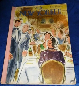 Vintage NEW YORKER MAGAZINE  March 5, 1949 Cover: Waiter's Hand Out For Tip? VG - Picture 1 of 4