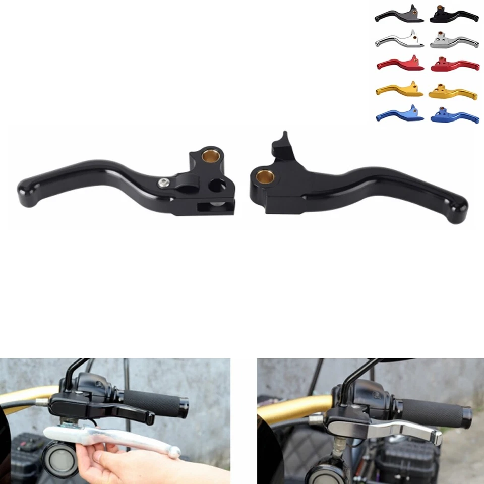 Palancas manuales de 3 dedos para Harley 1996-2014 Softail FXST Fatboy FLFTF Silm Deluxe Foto 1 de 4