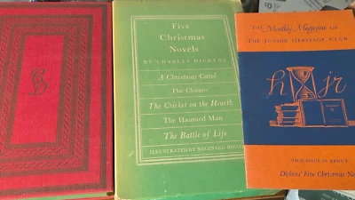 Five Christmas Novels by Charles Dickens, Heritage Press 1939 HC with Slip Case Foto 1 de 4