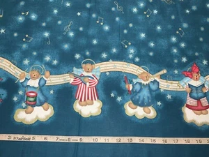 Daisy Kingdom Angle Bears Christmas Fabric Sold by 1/2 Yard More Available - Picture 1 of 5