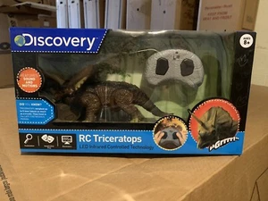 Dinosaur Toy Discovery Remote Control Interactive Triceratops Roars Eyes Lightup - Picture 1 of 2