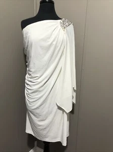 RM RICHARDS IVORY DRESS SIZE 14 - Picture 1 of 8