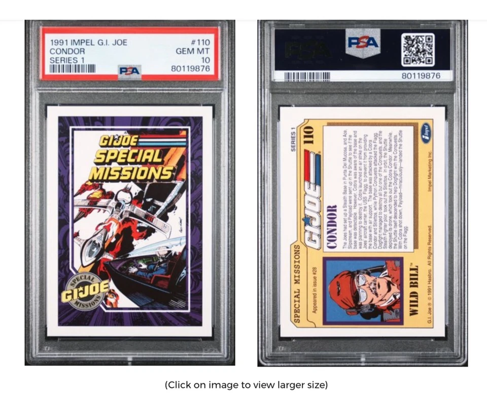 1991 Impel G.I. Joe CONDOR Series 1 PSA 10 Gem Mint #110 POP 1! NICE!! - Image 1 of 2