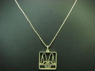 925 Argento Sterling Collana Pendente / Vero Argento/41,2cm/8,8g - Immagine 1 di 3