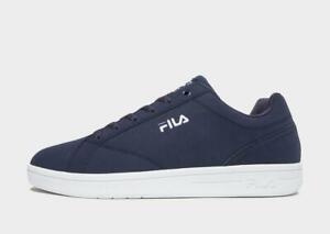 Men’s Fila Camalfi Leather Lace Up Trainers In Blue and White from JD Outlet