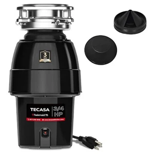 3/4 HP Anti-Jam Garbage Disposal with Cord Continuous Feed 2 Stage Compact - Picture 1 of 8